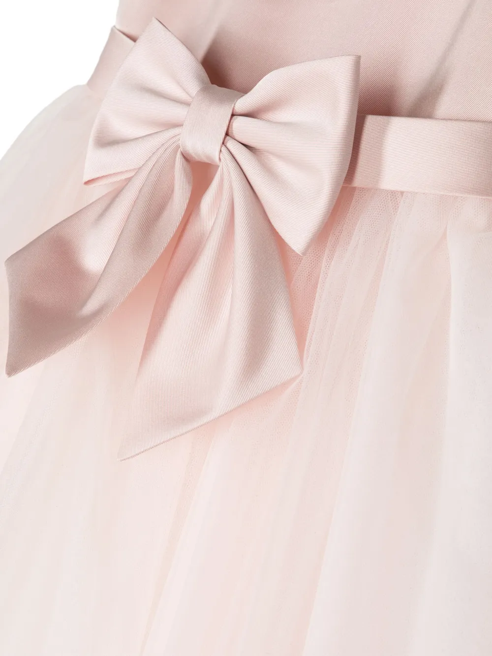 Shop Colorichiari Bow-detail Tulle Dress In Pink