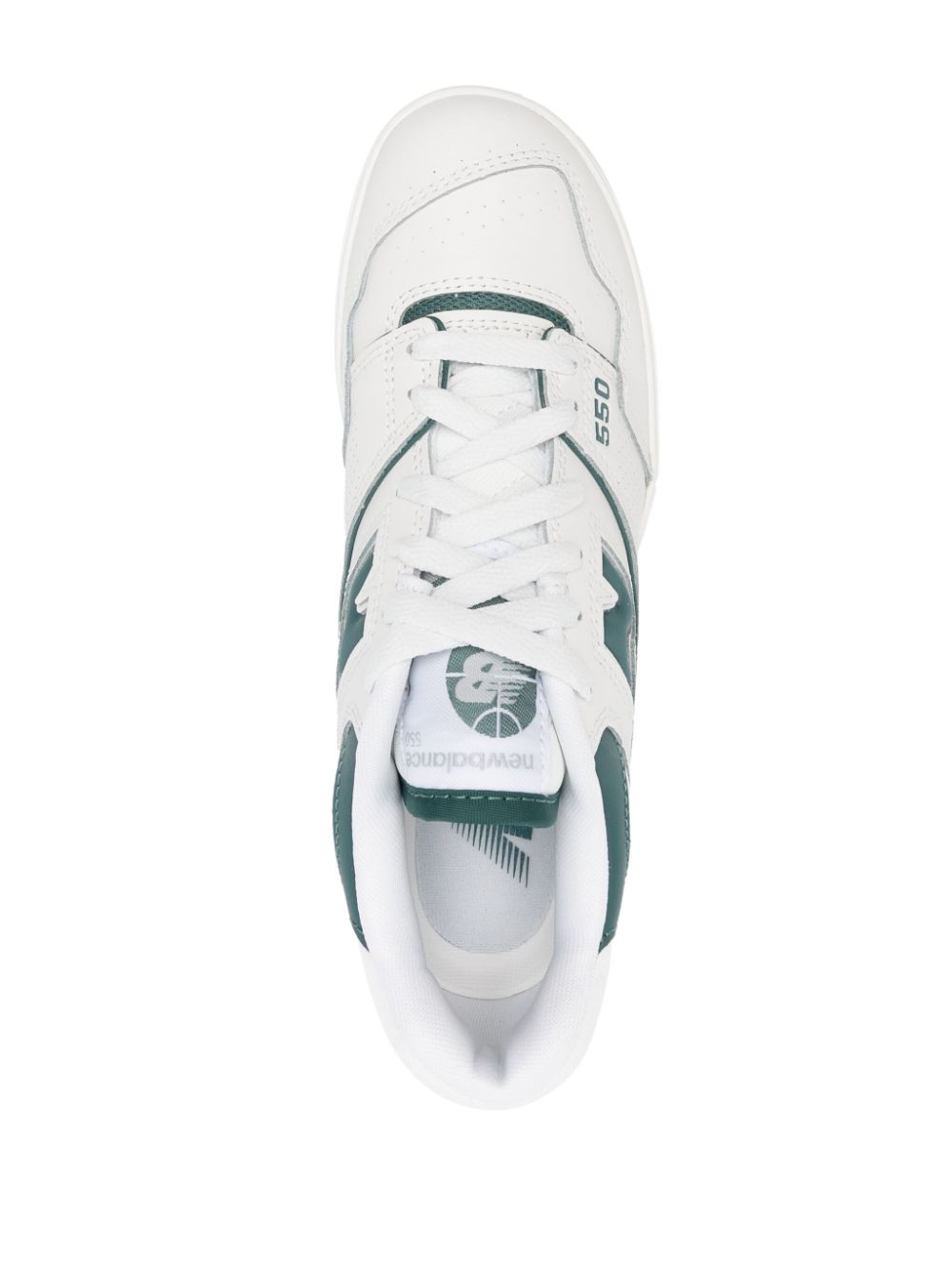 Shop New Balance 550 Leather Sneakers In White