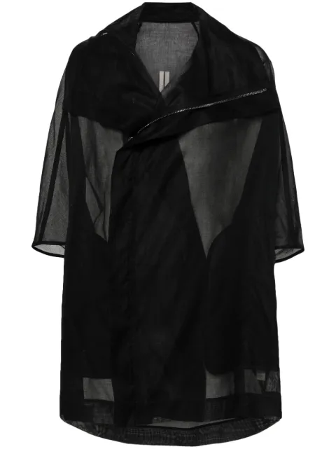 Rick Owens sheer organic-cotton jacket