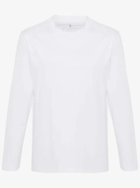 Brunello Cucinelli t-shirt en coton à manches longues