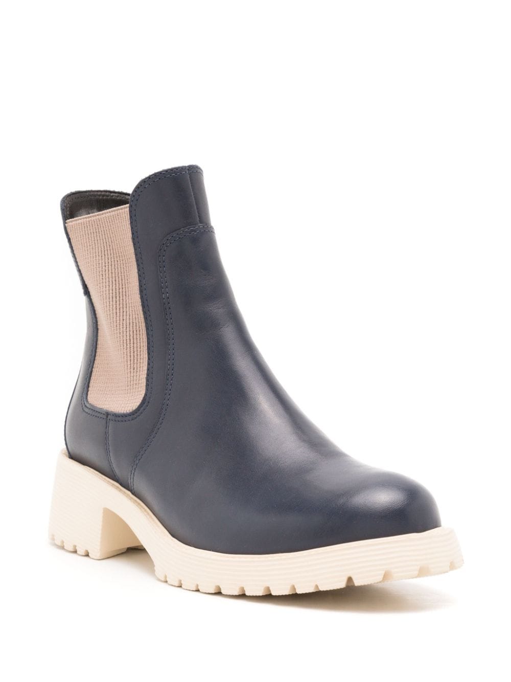 Shop Sarah Chofakian Mirre Leather Ankle Boots In Blue