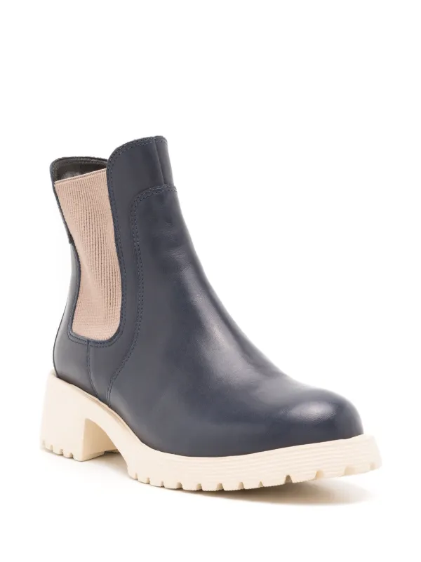 Sarah Chofakian Mirre Leather Chelsea Boots Blue FARFETCH BE