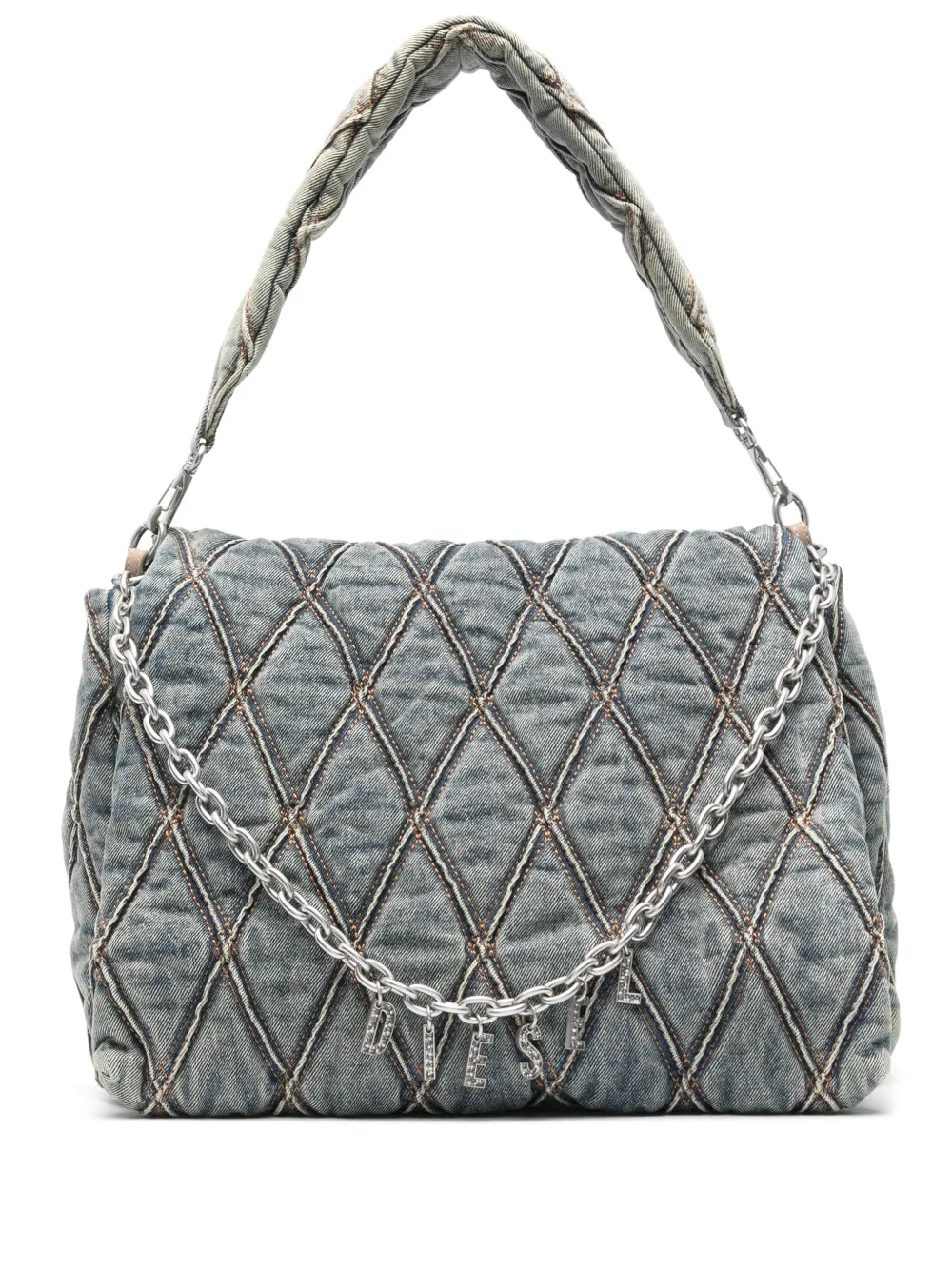 Diesel large Charm-D shoulder bag - Blu