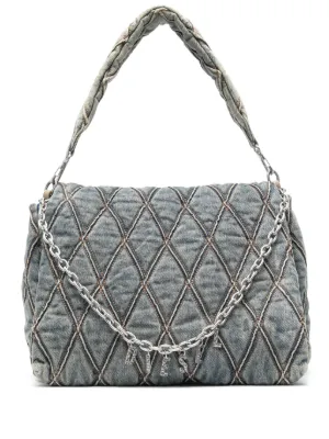 Diesel Charm-D Denim Shoulder Bag | Blue | FARFETCH