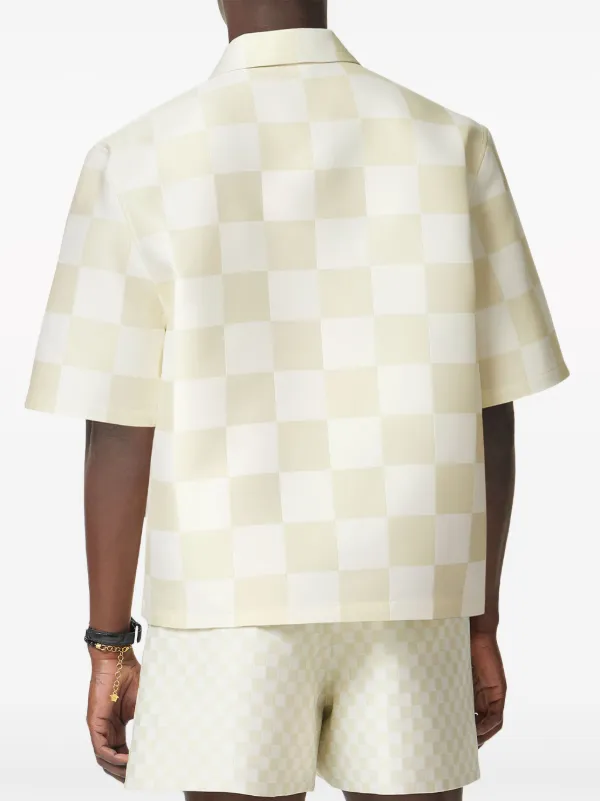 Versace Checked zip-up Top | Neutrals | FARFETCH