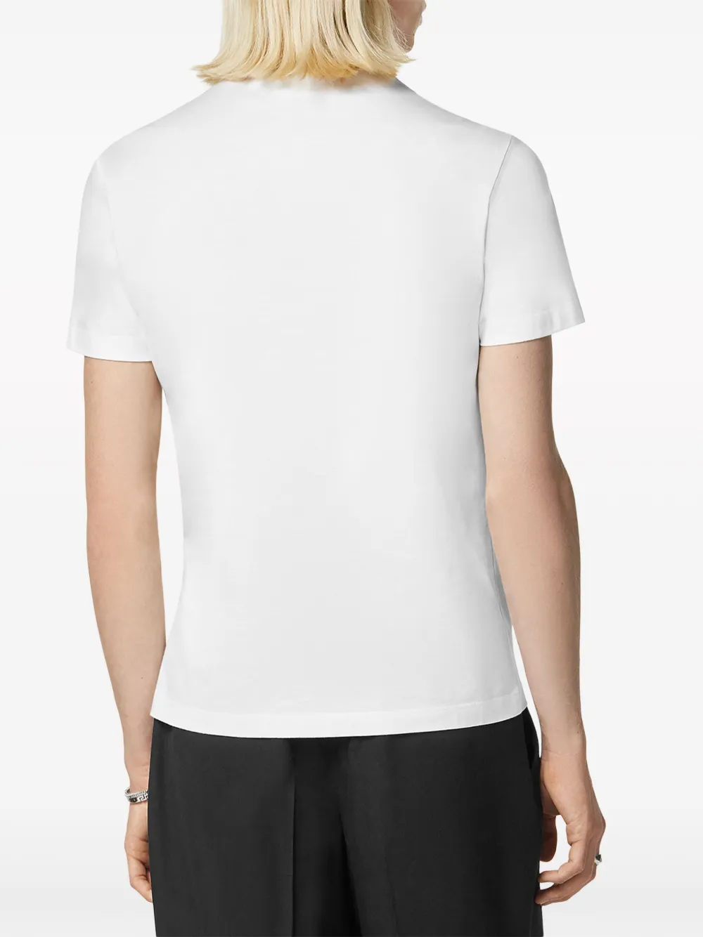 Shop Versace Medusa Head Cotton T-shirt In Weiss