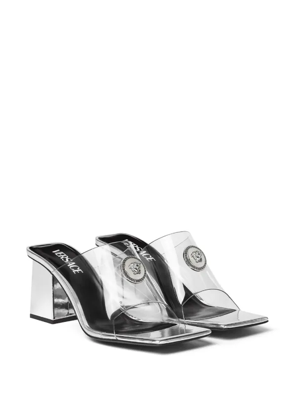 Versace Medusa-Head 65mm Metallic Mules - Farfetch