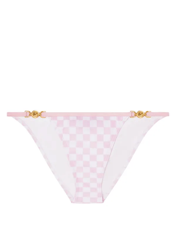 ビキニ VERSACE MEDUSA 95 BIKINI BOTTOMS Versace Medusa '95 Checked Bikini Bottoms | Pink | FARFETCH