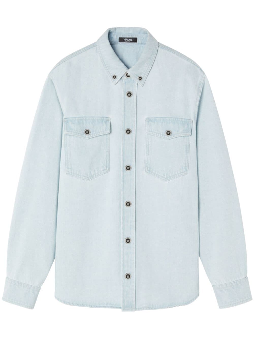 Versace Medusa-buttoned denim shirt - Blue