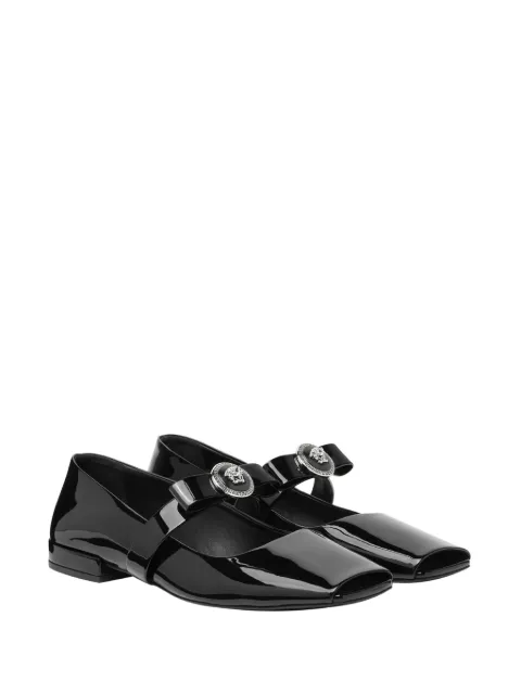 Versace Medusa-head leather ballerina shoes 1014359D2VE - 1