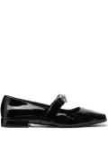 Versace Medusa-head leather ballerina shoes - Black