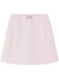 Versace Medusa Biggie gingham-check miniskirt - Pink