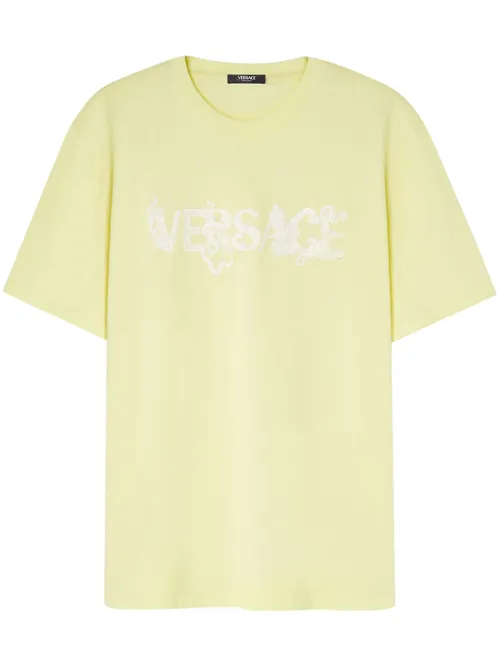 T-shirt à logo brodé - Versace - Modalova
