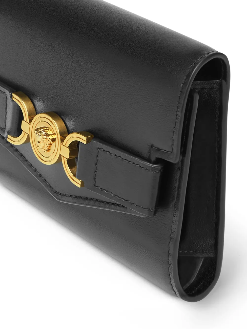 Shop Versace Medusa '95 Leather Wallet In Black