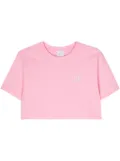 Patou logo-embellished cropped T-shirt - Pink