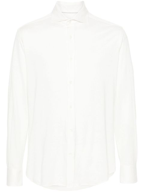 Brunello Cucinelli spread-collar textured shirt Men