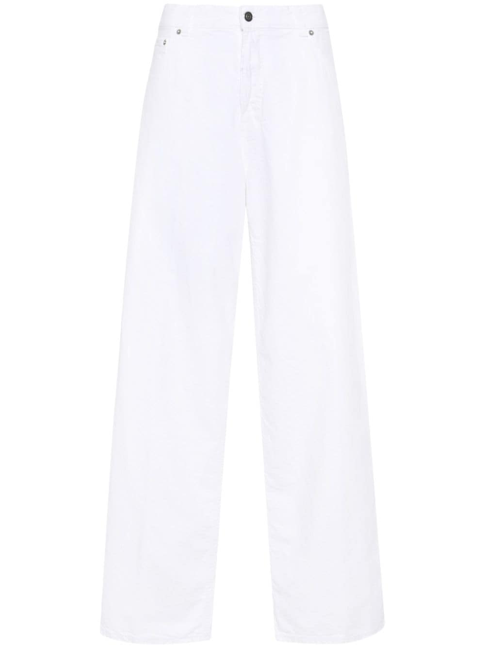 Shop Haikure Bethany Wide-leg Jeans In White