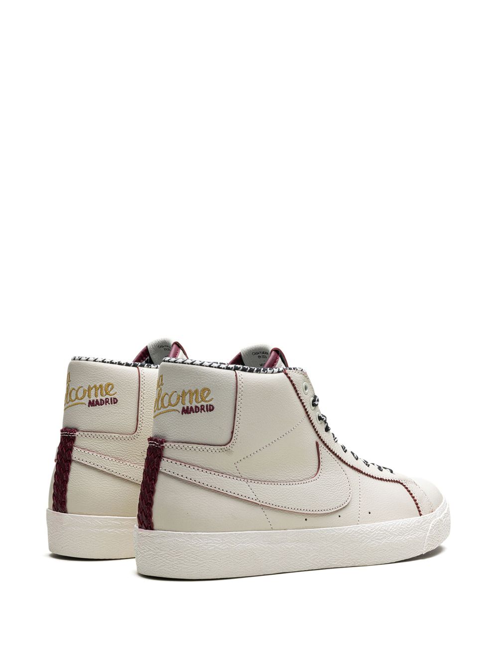 Shop Nike X Welcome Skateboarding Zoom Blazer Mid Qs Sb Sneakers In White