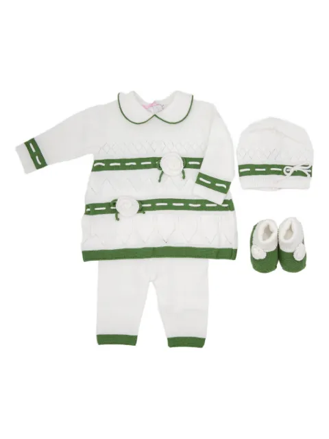 Colorichiari flower-appliqué babygrow (set of three)