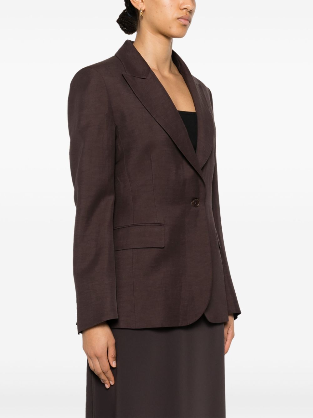 Shop P.a.r.o.s.h Single-breasted Blazer In Brown