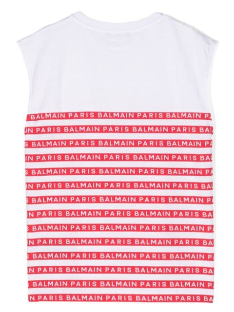 logo-print sleeveless T-shirt