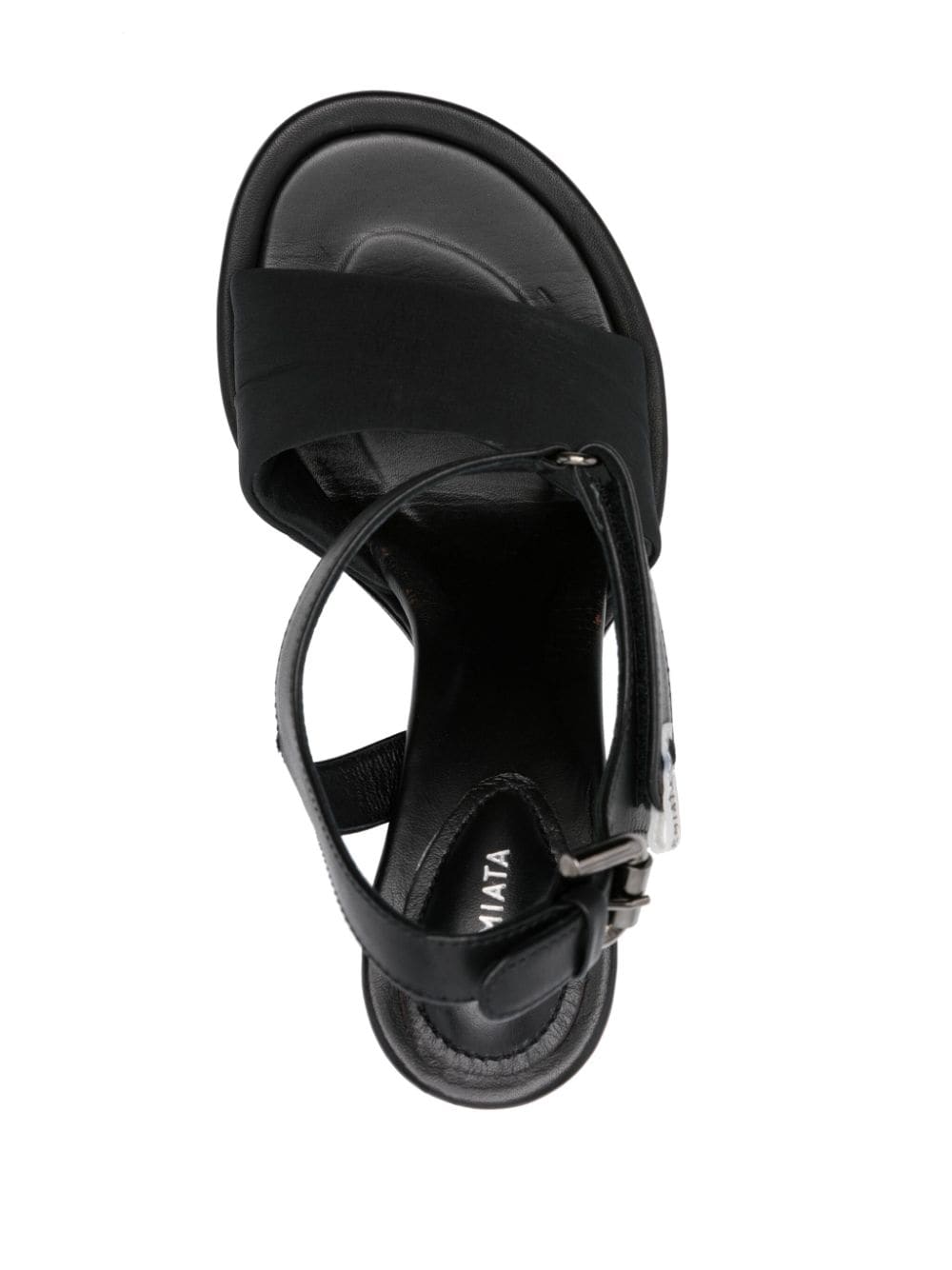 Shop Premiata 95mm Leather Sandals In Black