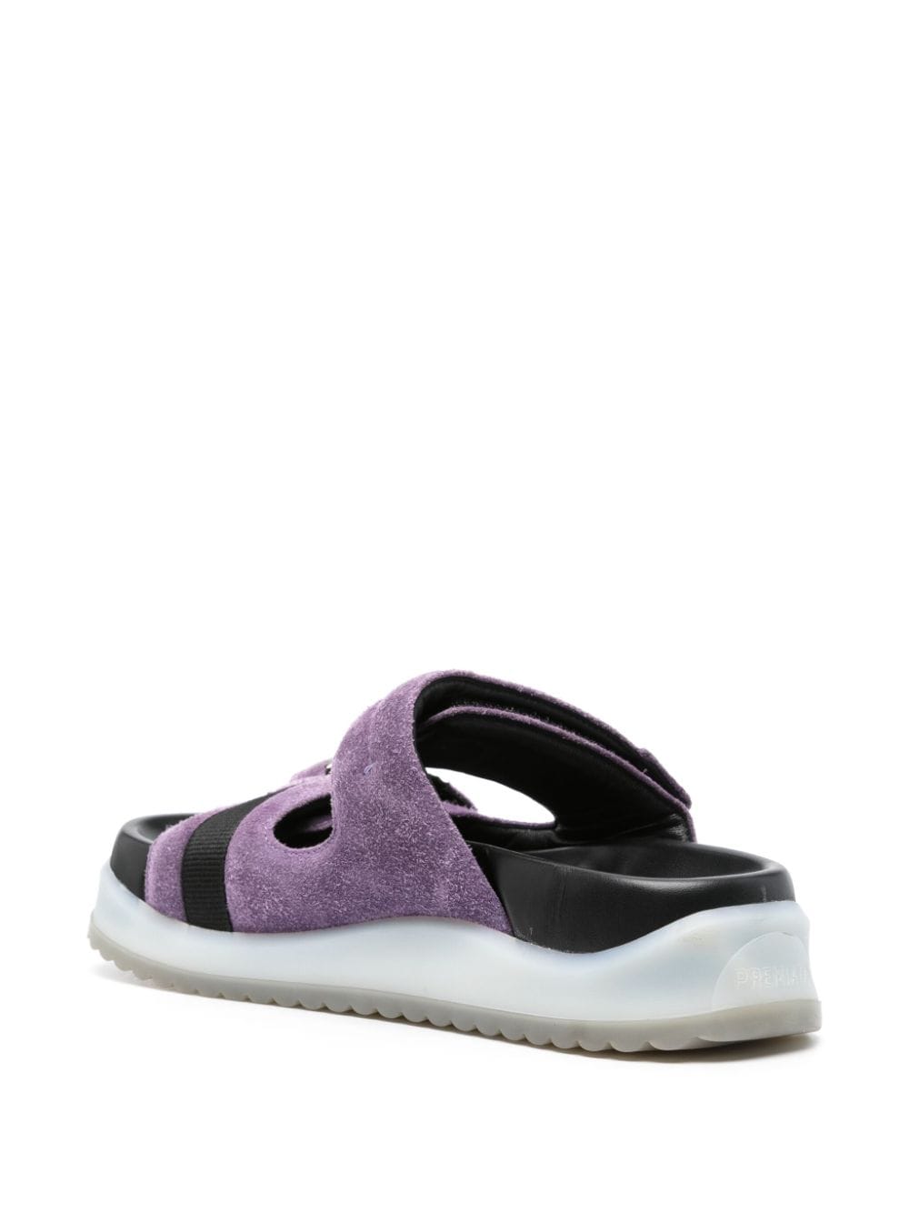 Shop Premiata Chunky Suede Sandals In Purple