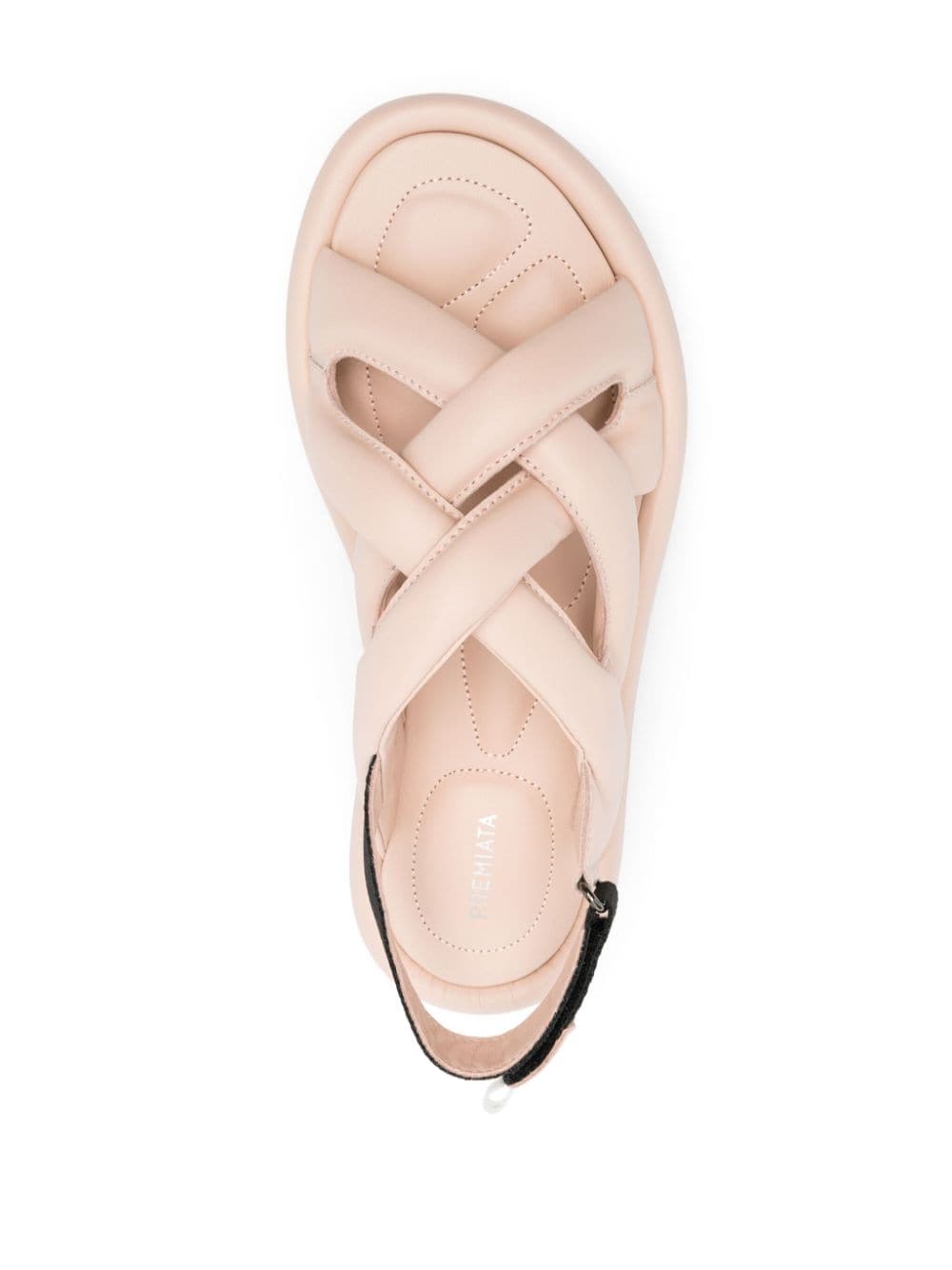 Shop Premiata Padded Leather Sandals In Pink