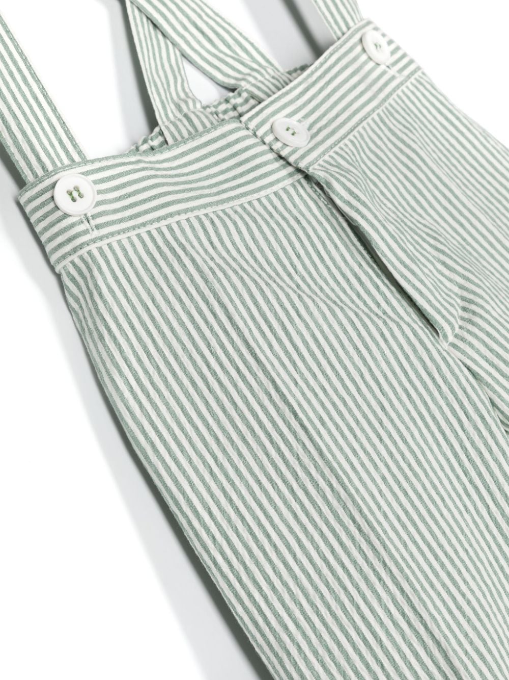 Shop Colorichiari Stripe-print Cotton Short Set (set Of Four) In Green