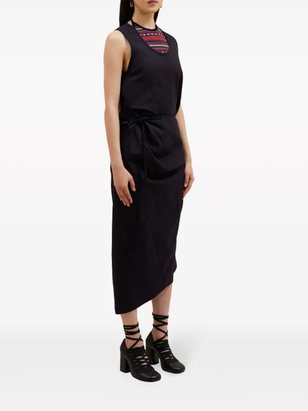 【関税込み】LEMAIRE Removable sleeve knit dress LEMAIRE Sleeveless Cotton Wrap Dress | Black | FARFETCH