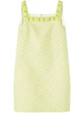 Versace embellished check-pattern dress - Yellow