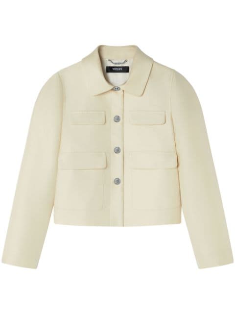 Versace silk-blend cropped jacket