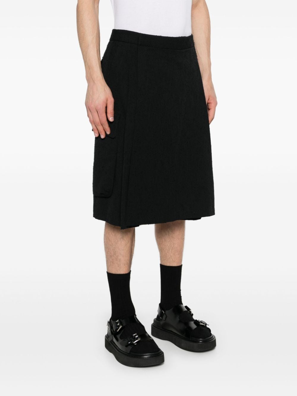 Versace Shorts met logopatch Zwart