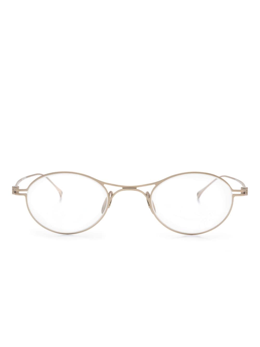 Giorgio Armani Round-frame Glasses In 金色