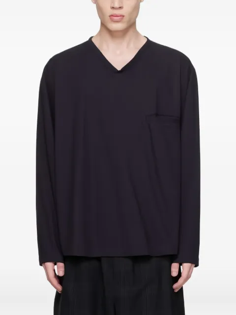 LEMAIRE playera manga larga con cuello en V