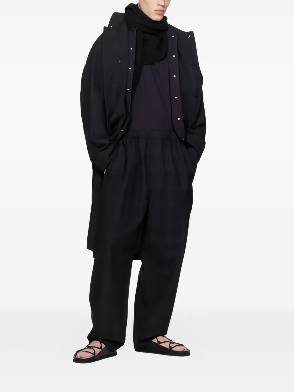 LEMAIRE V-neck long-sleeve T-shirt - Blauw