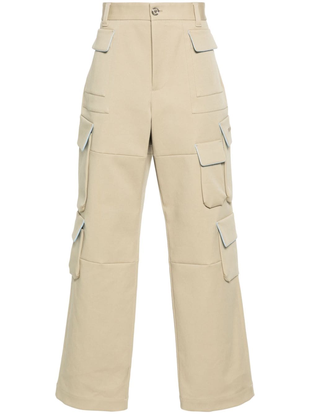 Versace Logo-embroidered Cargo Pants In Pink