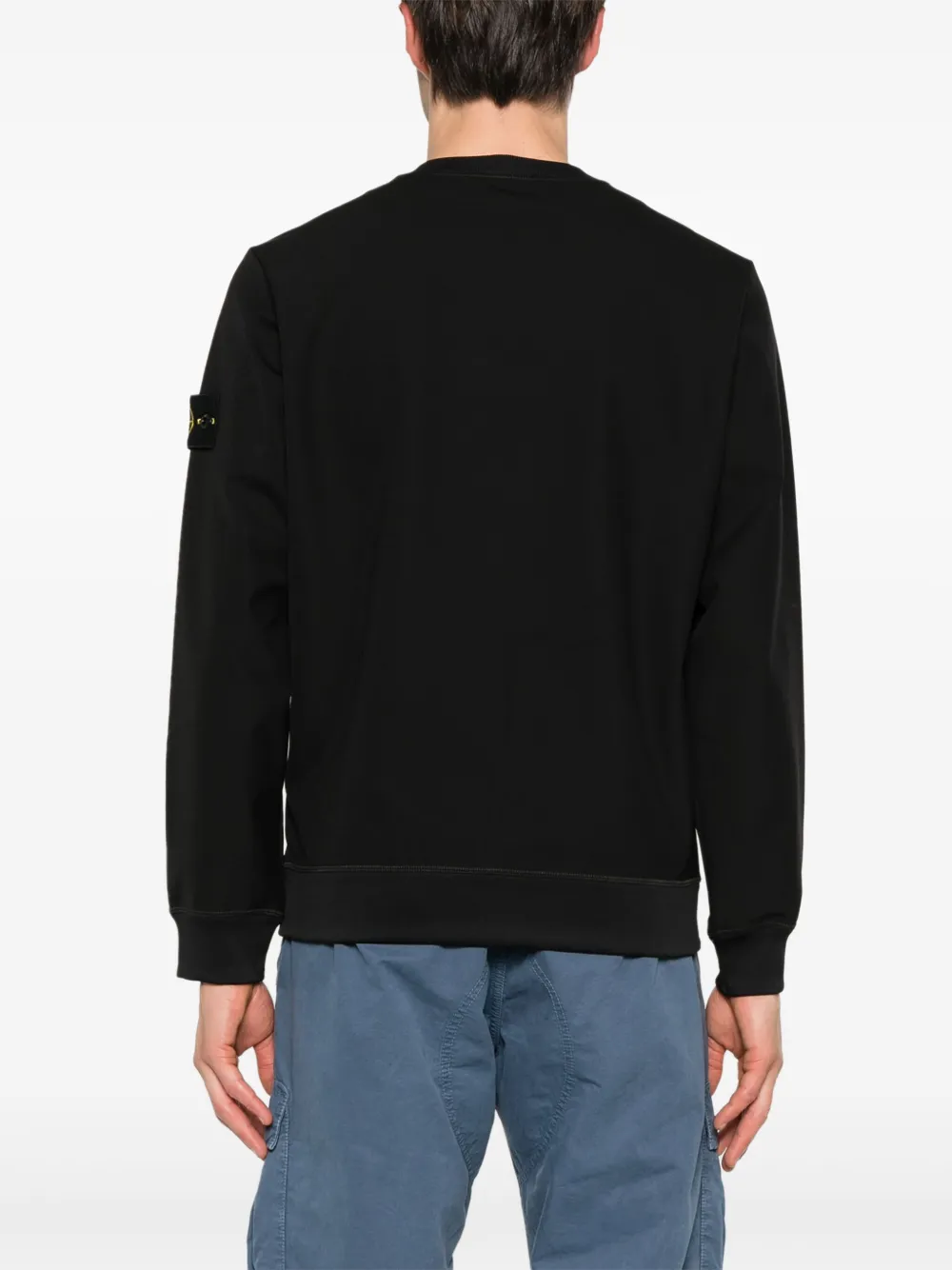 Stone Island Sweater met Compass-logopatch Zwart