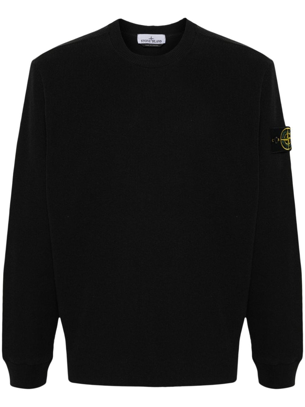 Stone Island Sweater met Compass-logopatch Zwart