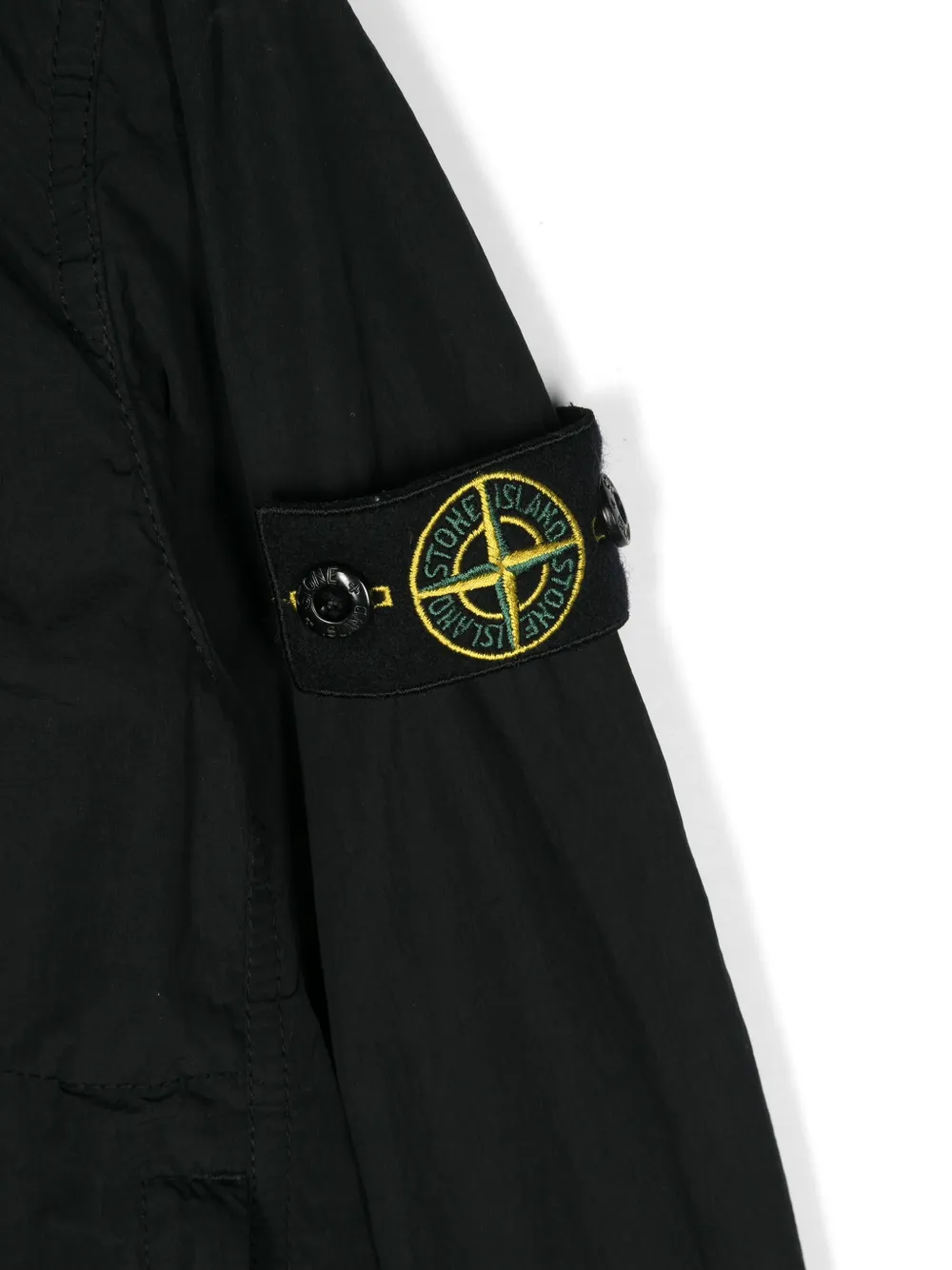 Shop Stone Island Junior Compass Lightweight Bomber Jacket In Black