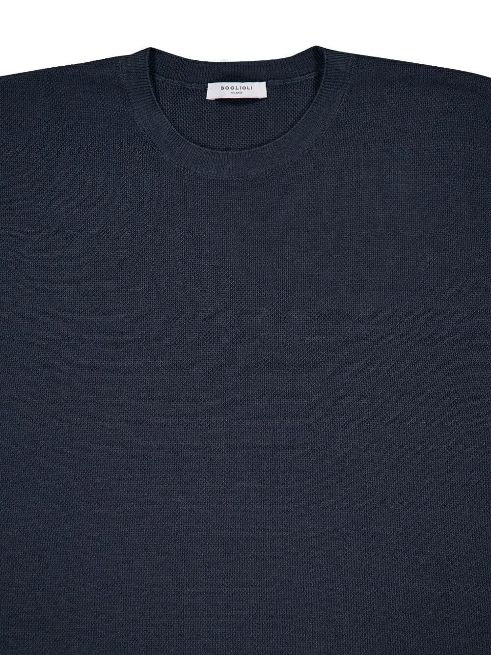 Boglioli Wollen trui met ronde hals Blauw