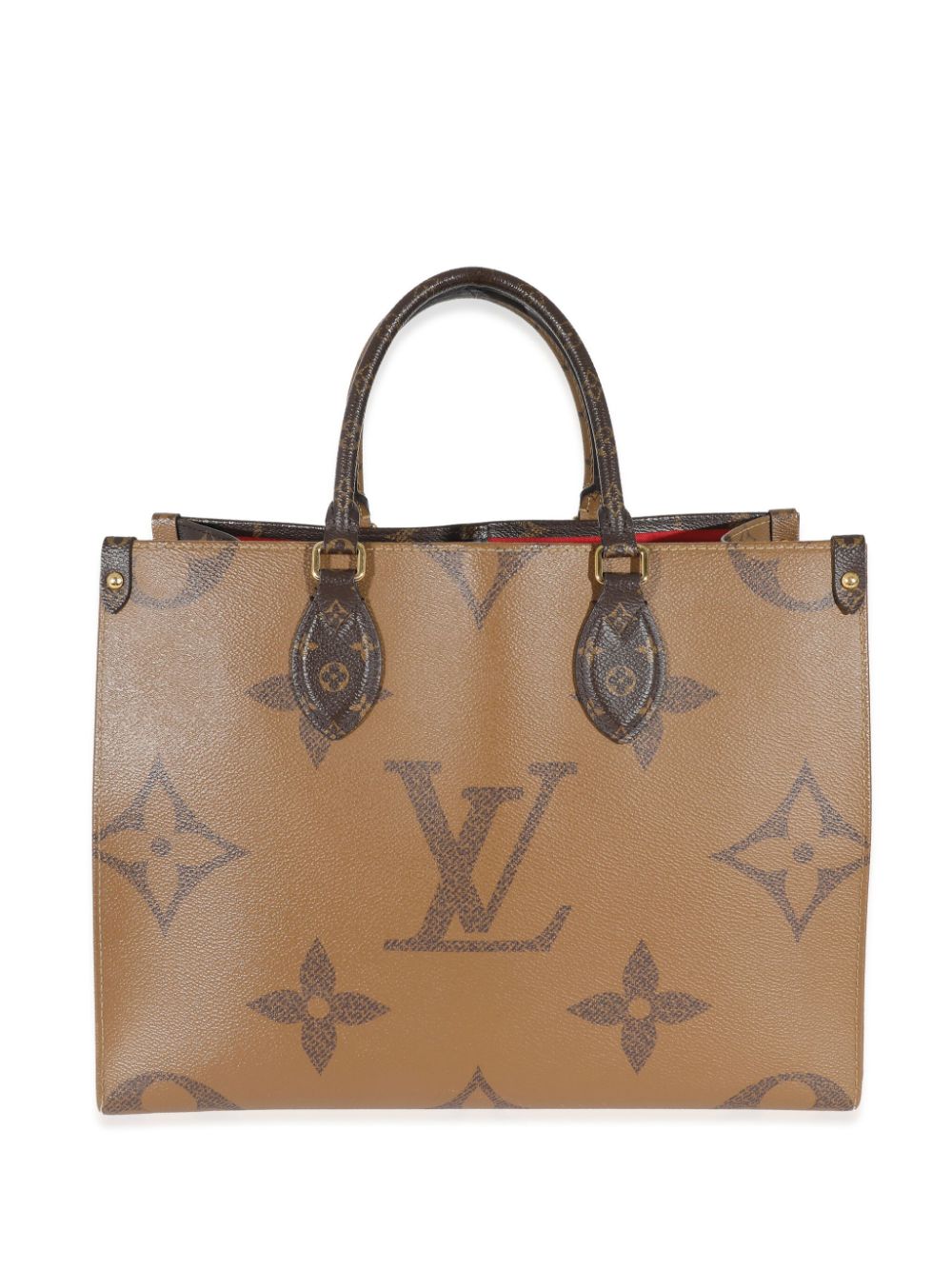 Pre-owned Louis Vuitton 2021-2022  On The Go Mm Tote Bag In Brown