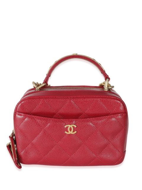 HOT SALE CHANEL 2017-18 CC diamond-quilted bowling bag Women