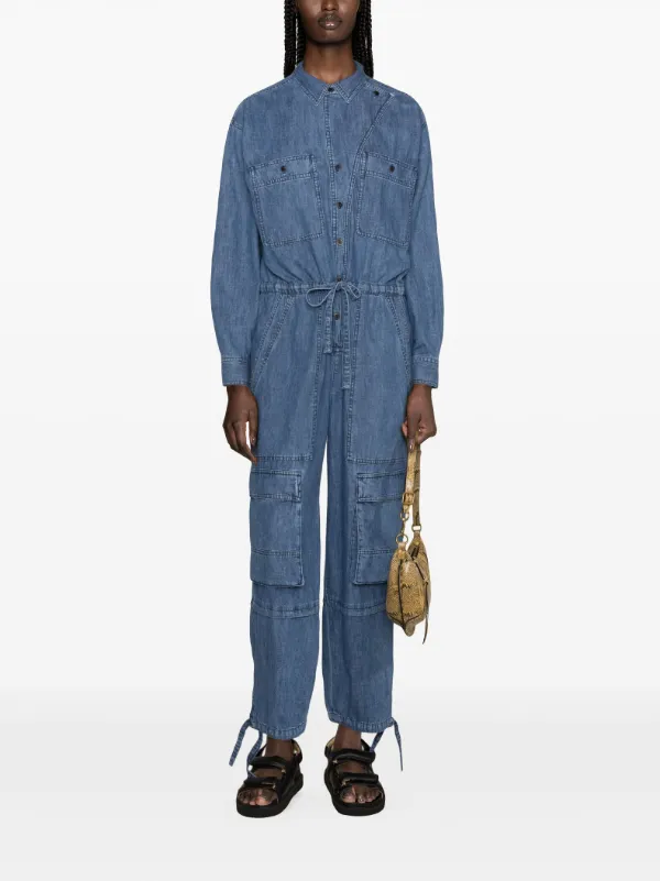 【関税&送料込】Marant Etoile Idany Suit. MARANT ÉTOILE Idany denim jumpsuit | NET-A-PORTER