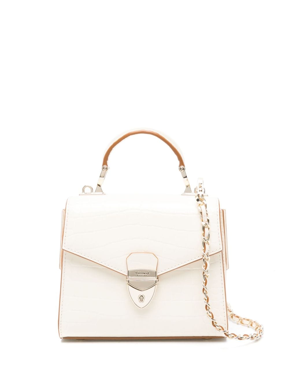 Aspinal Of London Mayfair Leather Mini Bag In White