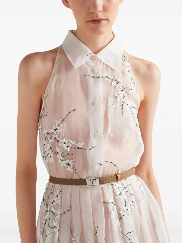 ワンピース Prada Abito Midi In Seta Abito midi in Re-Nylon in Nero - Prada | Mytheresa