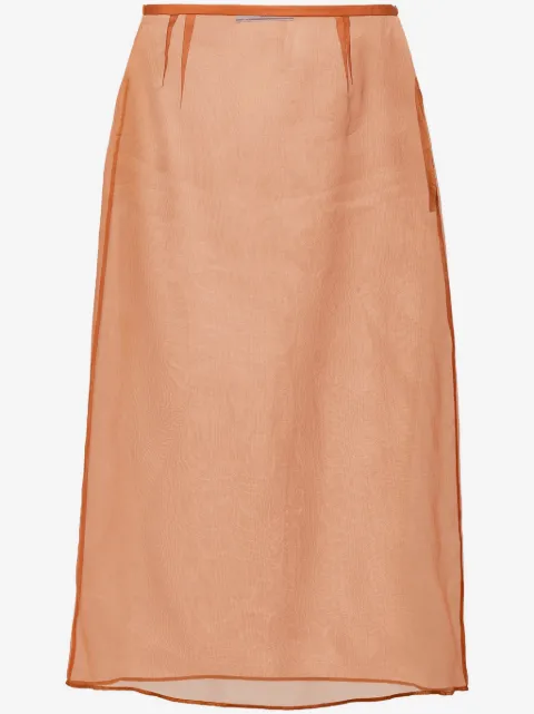 Prada organza midi skirt
