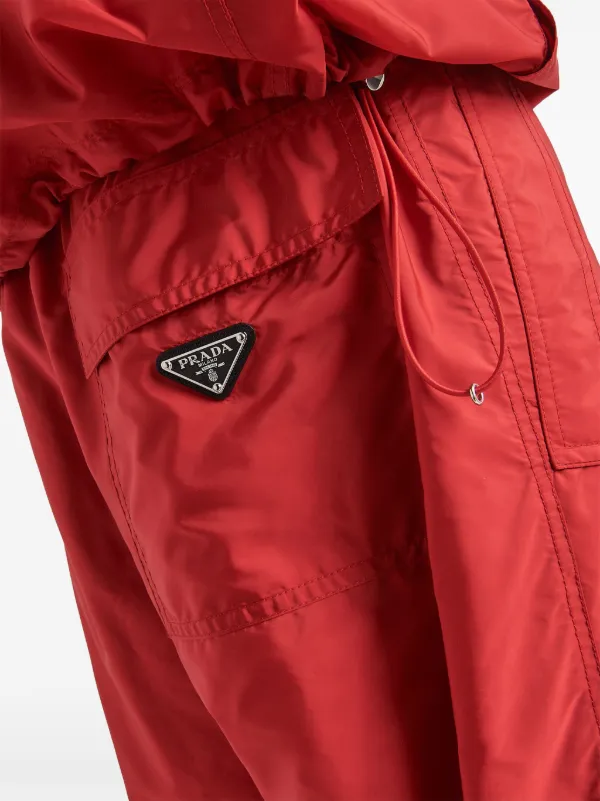 Prada nylon gabardine track pants on sale