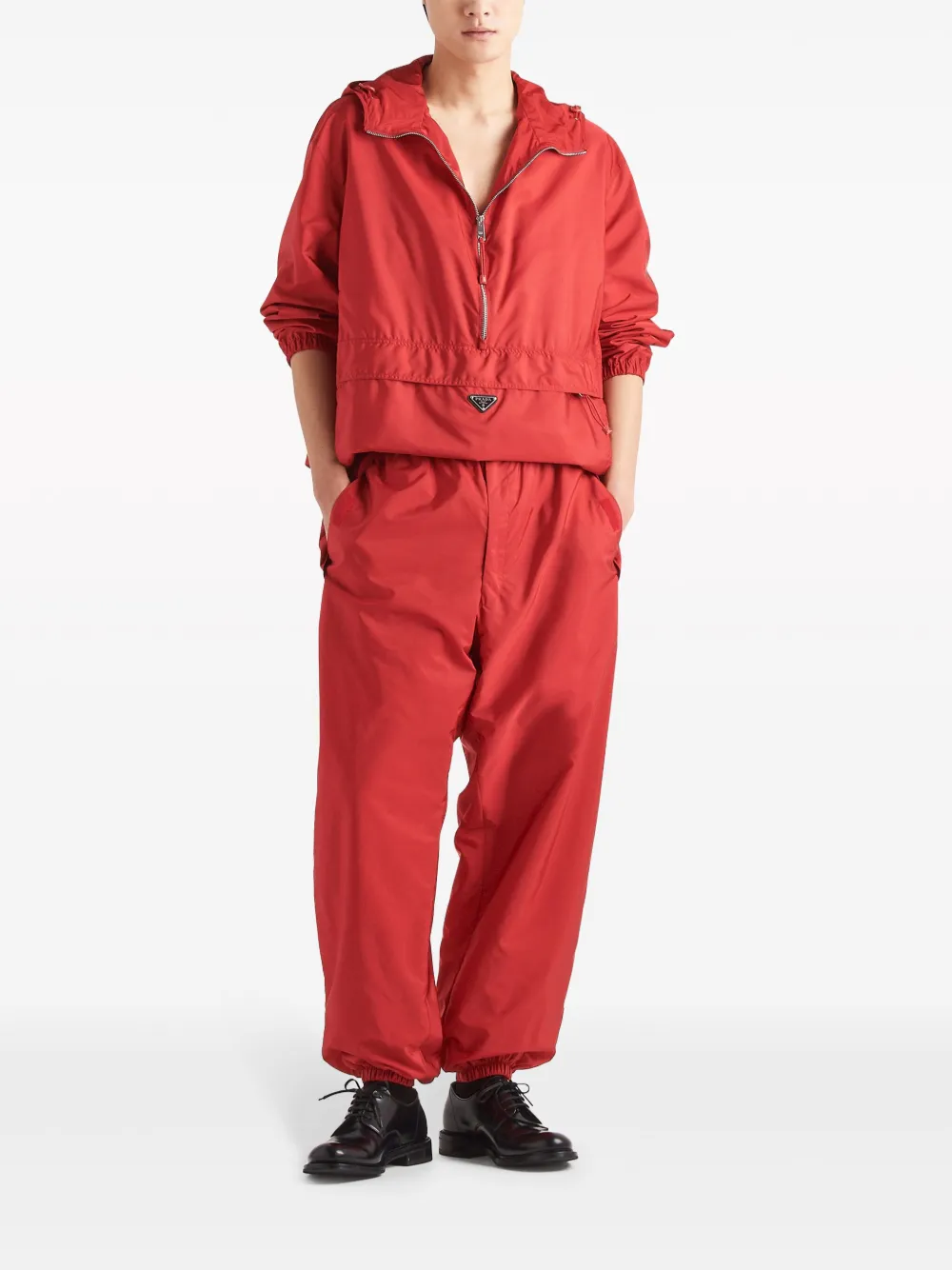 Shop Prada Re-nylon Track Pants In Red