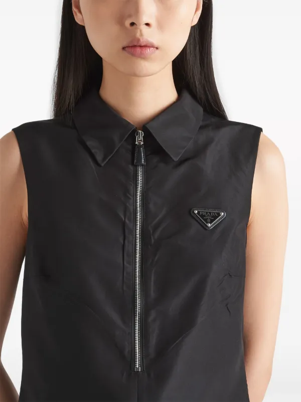 トップス PRADA Prada half-zip Midi Dress | Black | FARFETCH